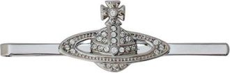 Vivienne Westwood Mini Bas Relief Stropdas Klem - unisex - Armbanden - Grijs - ONE Size - Accessoires