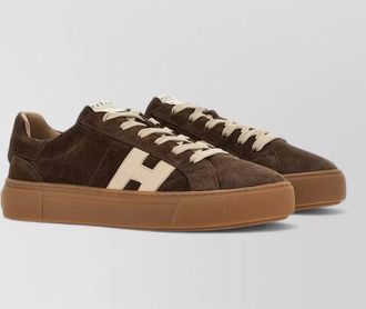 Hogan suede leather low-top sneakers