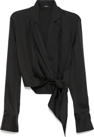 GOEN.J Blusa con scollo a scialle - Nero