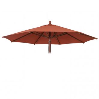 Hhg Funda De Repuesto Para Sombrilla De Madera Para Hosteler&iacute;a Hhg-539b, Funda Para Sombrilla, Redonda, &Oslash; 4 M, Poli&eacute;ster, Terracota
