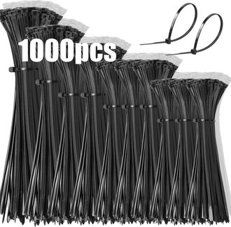 OEM Paquete De 1000 Abrazaderas Para Mangueras - 100/150/200/250/300 Mm - Negras, Resistentes A Los Rayos Uv, A La Temperatura Y A Los Productos Qu&iacute;micos 
