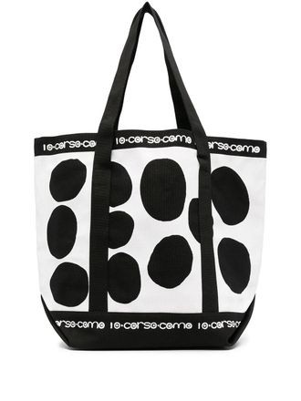 10 Corso Como two-tone tote bag - women - Canvas - One Size - Black