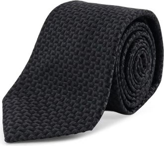 Kiton Ties, male, Black, Size: ONE SIZE Micro-pattern Tie