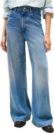 Tommy Hilfiger High-Rise Straight-Leg Jeans - Dames - Loose Fit Jeans - Blauw - W27 L32 - Denim - Jeans