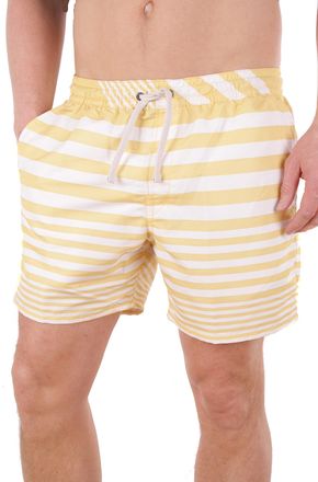 Timberland Clothing Mens Sport Shorts Sunapee Lake Stripe (Yellow, M) (C8243J019)