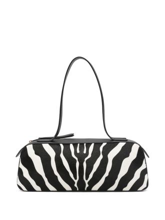 Khaite Simona zebra-print shoulder bag - Wit