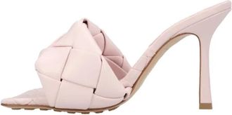 Bottega Veneta Leather sandals - Dames - Muiltjes - Roze - 39 EU - Leer - Schoenen