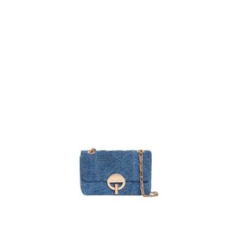 Vanessa Bruno Nano Moon Bag - Dames - Schoudertassen - Blauw - ONE Size - Katoen - Tassen