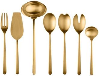 Mepra Linea Serving Set - 7 Pieces in Ice Gold at Nordstrom