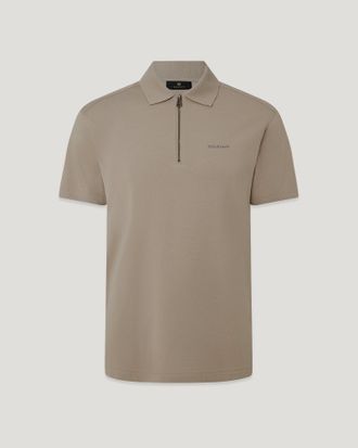 Belstaff Alloy Polo Mens Cotton Jersey Dark Sand Size 2XL