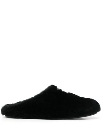 Givenchy Sandali slides con placca logo - Nero