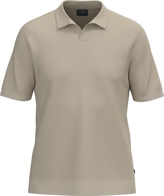 Olymp Poloshirt OLYMP Strick Casual, Herren, Gr. XXL, beige, Feinstrick, Obermaterial: 50% Baumwolle, 50% Lyocell, unifarben, regular fit h&uuml;ftbedeckend, Rip