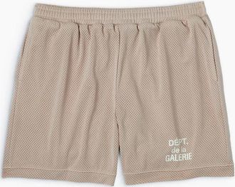 Gallery Dept. Mens Gallery Dept French Logo Mesh Shorts in Tan - Cream - Size: 37/36/32