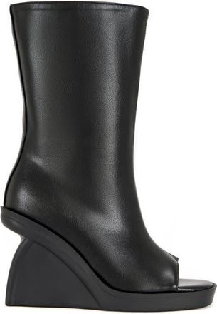 Azalea Wang Nolia Wedge Bootie in Black at Nordstrom, Size 7.5