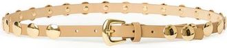 B-Low The Belt Ames Studded Leather Belt in Vacchetta Gold at Nordstrom, Size X-Large