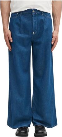 Kenzo Jeans met plooien - Heren - Loose Fit Jeans - Blauw - W32 - Katoen - Jeans
