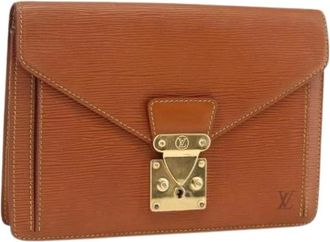 Louis Vuitton Pre-owned Clutches, female, Brown, Size: ONE SIZE Pre-owned Epi Leather Clutch
