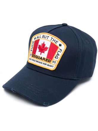 Dsquared2 Canadian flag baseball cap - men - Cotton - One Size - Blue
