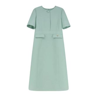 Valentino Crepe Couture Midi Dress - female - Valentino - Midi Dresses - Green - XL - Dresses