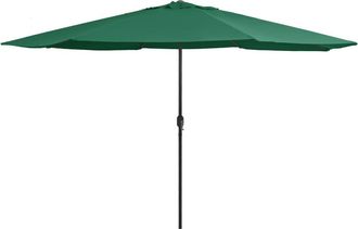 vidaXL Sombrilla De Jard&iacute;n Con Palo De Metal Verde 390 Cm Vidaxl