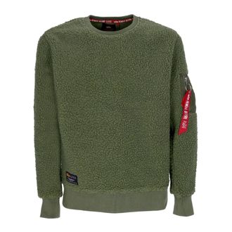 Alpha Industries Sherpa Crewneck Sweatshirt Salie Groen - Heren - Sweatshirts - Groen - S - Polyester - Hoodies & sweatvesten