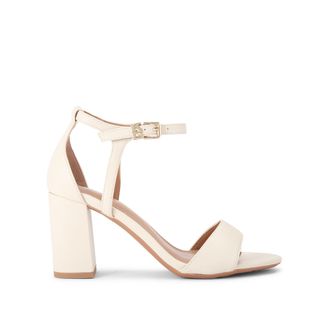 Kurt Geiger Womens Faryn Block Sandals - White - Size UK 4