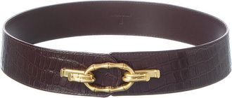 J.McLaughlin J.Mclaughlin Jayna Croc-Embossed Leather Belt