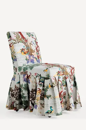 Anthropologie Layla Ruffle Printed Slipcover
