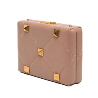 Valentino Pre-owned Studded Leather Crossbody Bag - Dames - Pre-owned - Bruin - Maat: ONE Size Leer