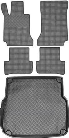 OEM Juego De Alfombrillas De Goma Para Coche Y Maletero Para Mercedes Clase C W204 Familiar (2007-2014)