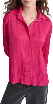 DKNY Pleated Satin Blouse