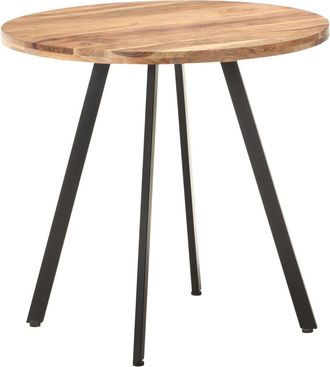 vidaXL Mesa De Comedor De Madera Maciza De Acacia 80 Cm Vidaxl