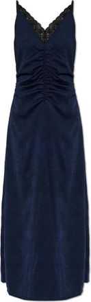 Baum Und Pferdgarten Atalie Jurk - Dames - Maxi kleedjes - Blauw - XS - Satijn - Kleedjes