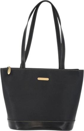 Burberry Pre-owned Tote Bags, female, Black, Size: ONE SIZE Pre-owned Vintage Leather Tote Bag