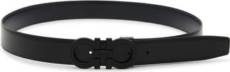 Ferragamo Omkeerbare Gancini Riem in Zwart en Blauw - Heren - Riemen - Zwart - 110 CM - Accessoires