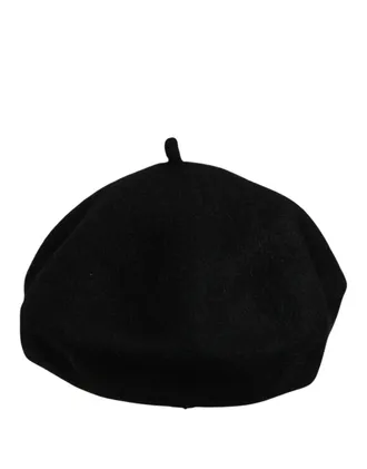 Dolce & Gabbana HAT10093 Wool and Cashmere Blend Beret - Black