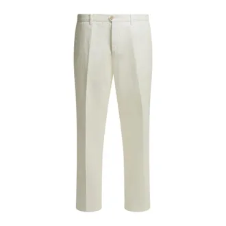 BRIGLIA 1949 Pantaloni Sartoriali con Pinces Stirate - - Trousers - Uomo - Bianco - L