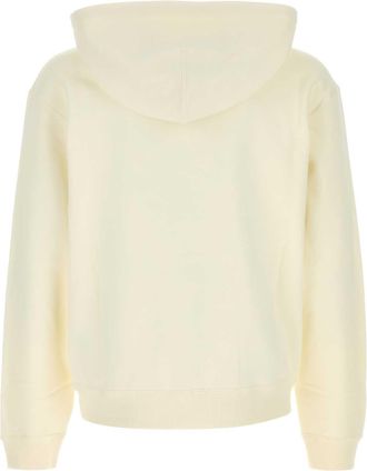Jil Sander Mens Cotton Hoodie Beige Sweater