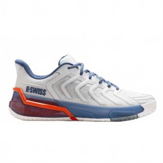 K-Swiss Mens Ultrashot 4 Tennis Shoe In Lucent White/infinity/scarlet Ibis