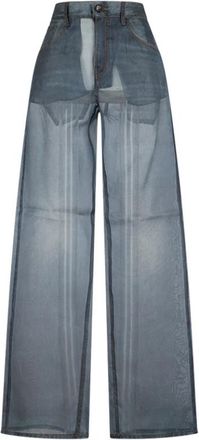 Haikure Bonnie Wide Jeans - Dames - Loose Fit Jeans - Blauw - W26 - Katoen - Jeans