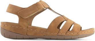 Andrea Womens Ultra Comfort Flat Sandal In Beige