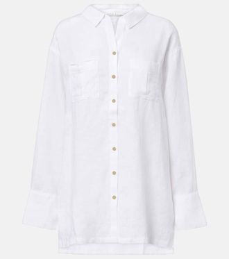 Tommy Bahama Palm View Pop-Over Top Womens Clothing White