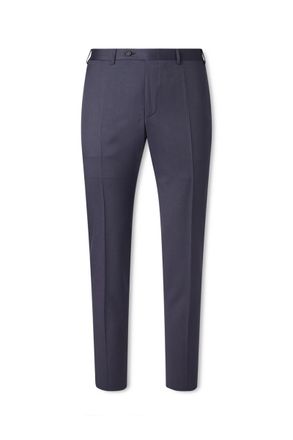 Canali FF Straight-Leg Wool Trousers