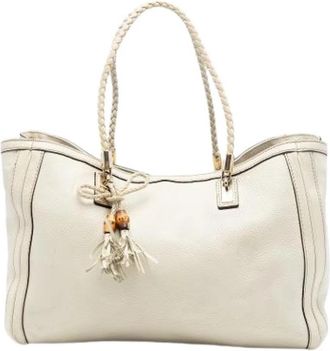 Gucci Pre-owned Bella Tote - Dames - Vintage Shopper - Wit - ONE Size - Leer - Vintage