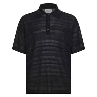 Laneus Polo Shirts, male, Black, Size: XL Knitted Polo