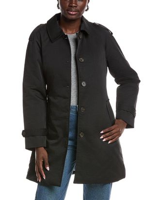 Ellen Tracy Quilted Classic Trench Coat
