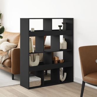 Berkfield Home Room Divider Black 100x33x125.5 cm Engineered Wood