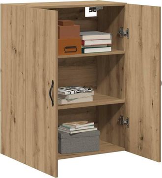 Berkfield Home Wall Mounted Cabinet Artisan Oak 69.5x34x90 cm Engineered Wood in Brown
