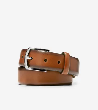 Cole Haan Mens Lewis 32MM Burnished Leather Belt - Brown Size 32