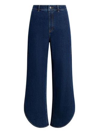 Cinq &agrave; Sept Hannah broek met split - Blauw